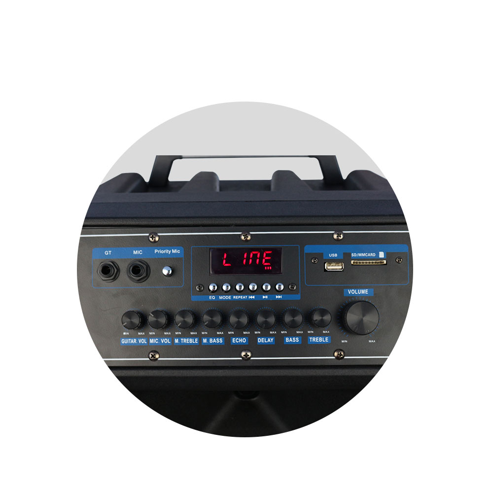 Bluetooth Karaoke de 250W Altavoz de bajos recargables de 18 pulgadas