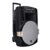 Altavoz de música de fiesta inalámbrico grande con carro de 18 pulgadas de plástico con sonido grande con bluetooth fm