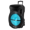 Altavoz portátil de altavoces de bocina de plástico de 18 pulgadas con control de sonido y luz LED
